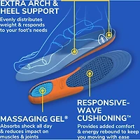 Les semelles Confort supplémentaire toute la journée avec Gel massant®, Hommes de 8 à 14