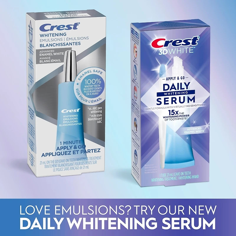 Crest Whitening Emulsions Advanced Enamel White, Leave-on Teeth Whitening Treatment