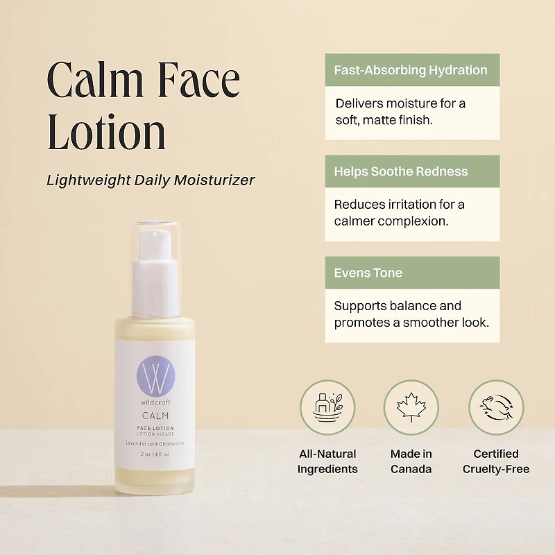 Lotion pour le visage Calm