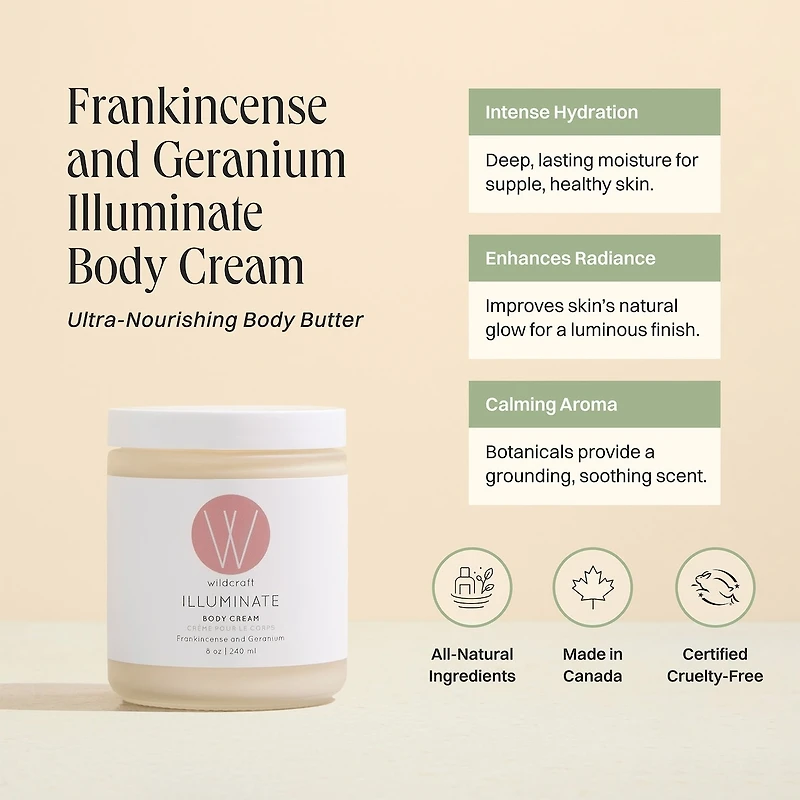Frankincense and Geranium Illuminate Body Cream