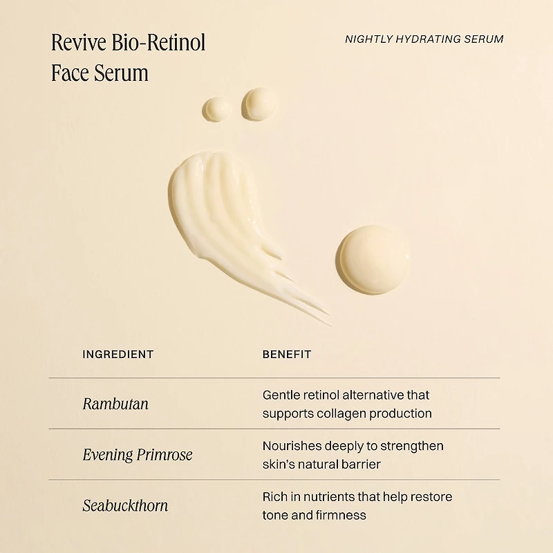 Sérum visage au bio-rétinol Revive