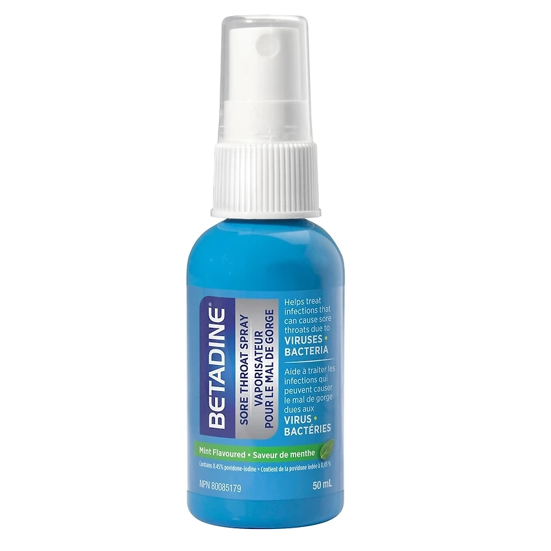 Betadine® Vaporisateur pour le Mal de Gorge Saveur de Menthe 50 ml
