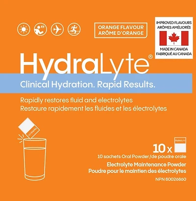 Hydralyte Poudre Pour Le Maintien Electrolyte Orange