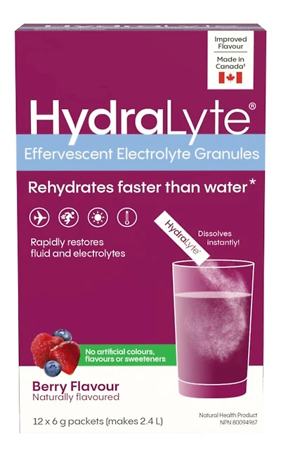 Hydralyte Graunlés D'électrolytes Effervescent Petit Fruits