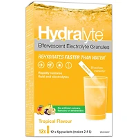 Hydralyte Effervescent Granule Sticks, Tropical