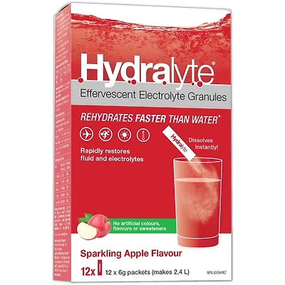 Hydralyte Effervescent Granule Sticks, Sparkling Apple