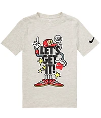 3BRAND By Russell Wilson Big Boys Short-Sleeve #double;Let's Get It!#double; Capmando-Character-Graphic T-Shirt