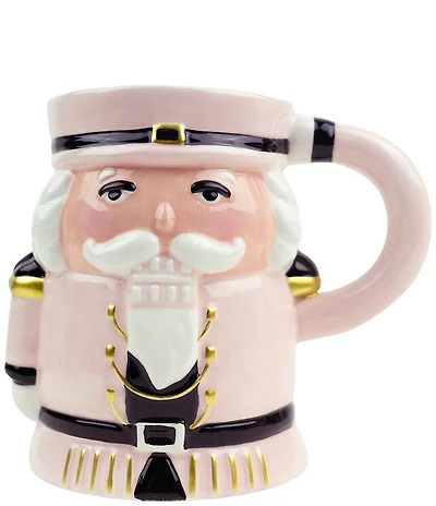 8 Oak Lane Pink Nutcracker Novelty Coffee Mug, Set of 4