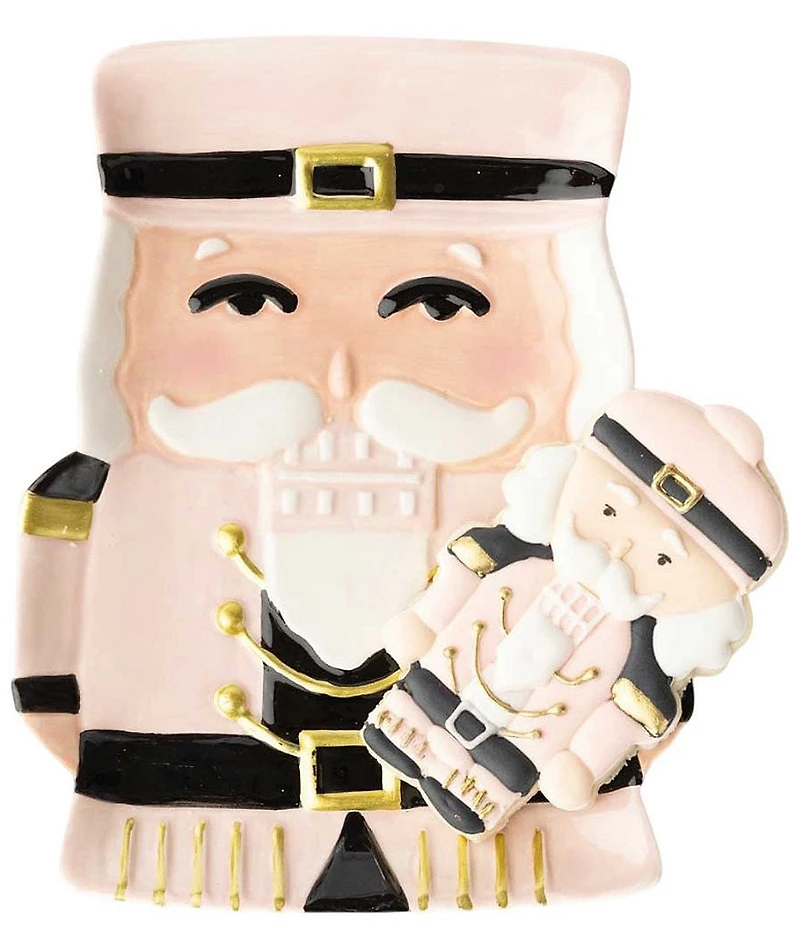 8 Oak Lane Pink Nutcracker Plates, Set of 4