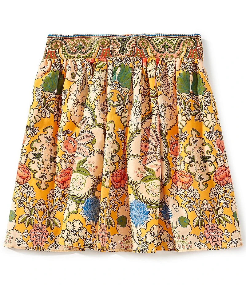 A Loves A Big Girls Floral Printed Mini Skirt