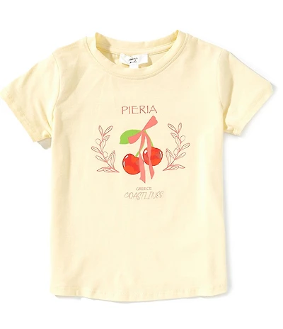 A Loves A Big Girls Short Sleeve Greece Cherry Graphic T-Shirt