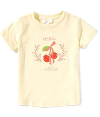 A Loves A Big Girls Short Sleeve Greece Cherry Graphic T-Shirt