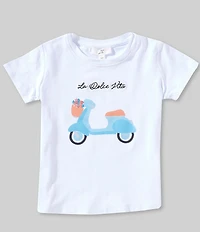 A Loves A Big Girls Short Sleeve Vespa Graphic T-Shirt