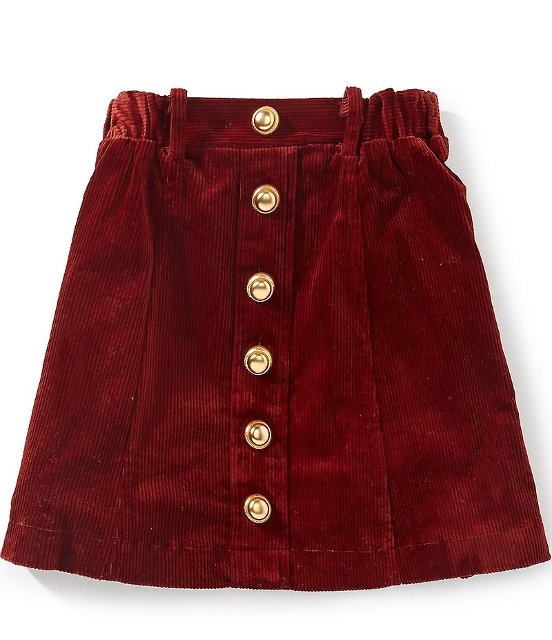 A Loves A Big Girls Corduroy A-Line Flocked Skirt