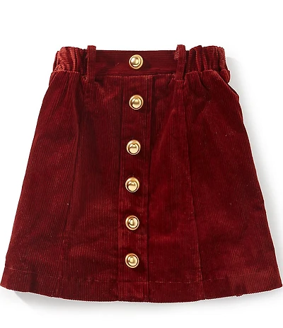 A Loves A Big Girls Corduroy A-Line Flocked Skirt