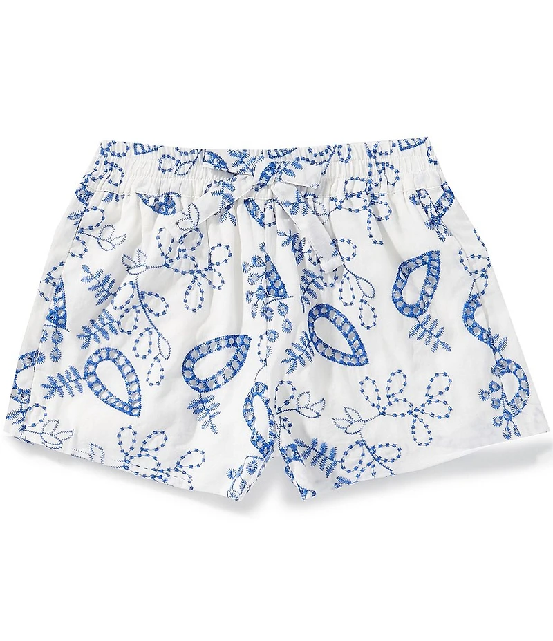 A Loves A Big Girls Embroidered Pull-On Shorts