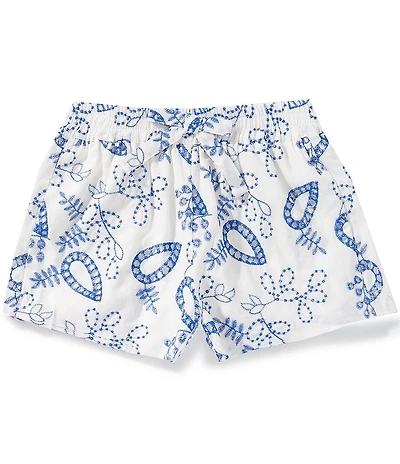 A Loves A Big Girls Embroidered Pull-On Shorts