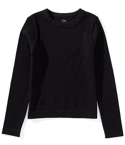 A Loves A Big Girls Long Sleeve Seamless Scoop Neck T-Shirt