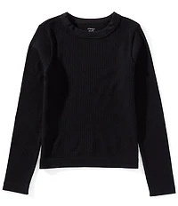 A Loves A Big Girls Long Sleeve Seamless Scoop Neck T-Shirt