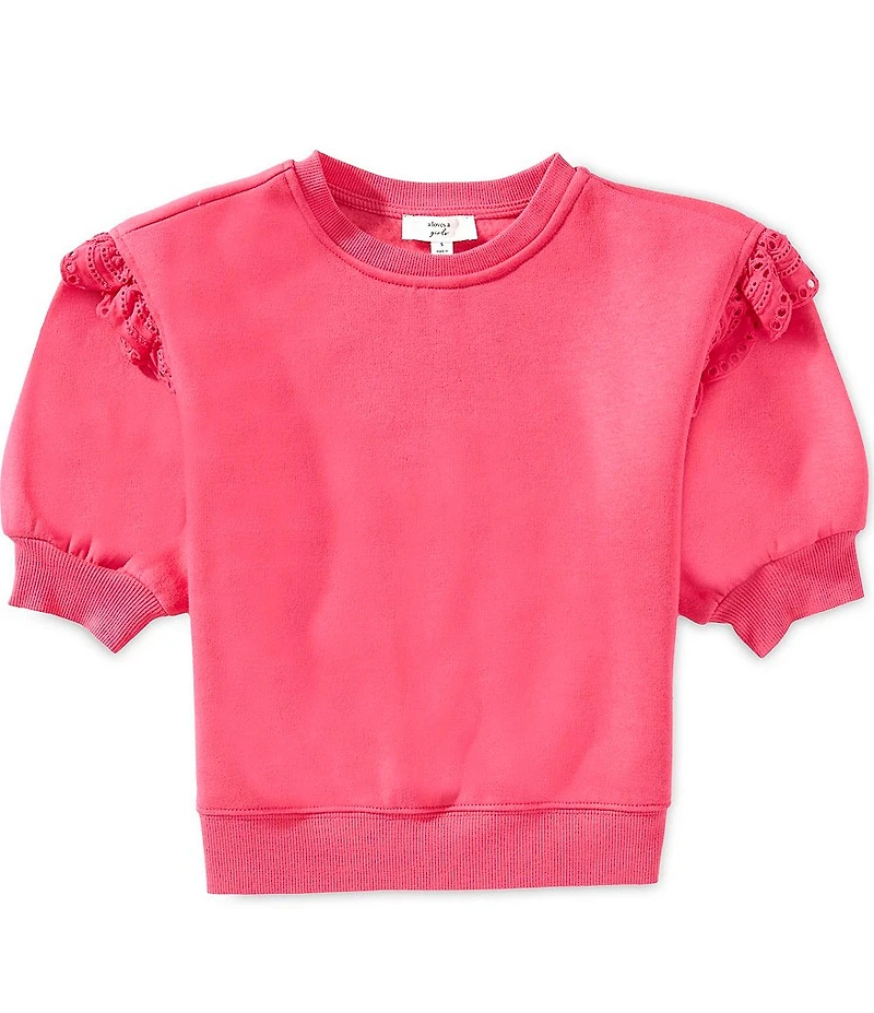 A Loves A Big Girls Ruffle Short Sleeve Sweater