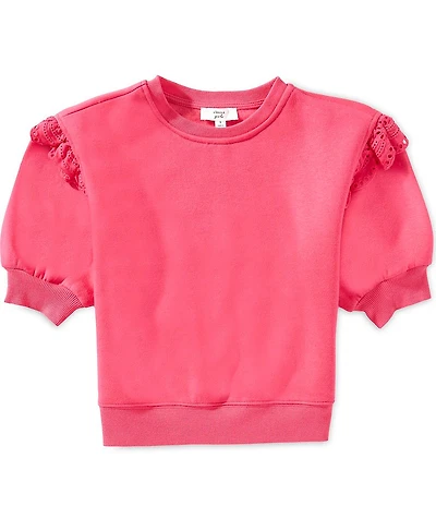 A Loves A Big Girls Ruffle Short Sleeve Sweater