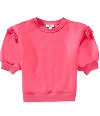 A Loves A Big Girls Ruffle Short Sleeve Sweater