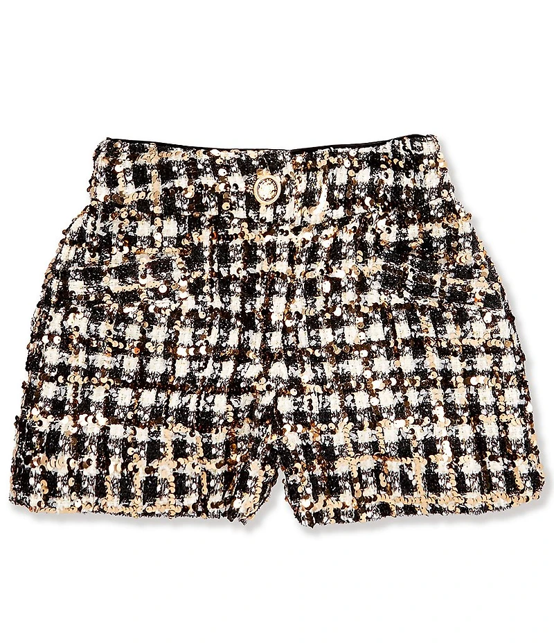 A Loves A Big Girls Sequin Boucle Shorts