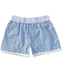 A Loves A Big Girls Stripe Ric-Rac Pull-On Shorts