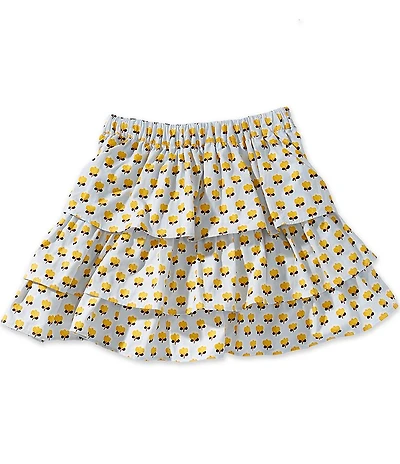 A Loves A Big Girls Tiered Block Print Skirt