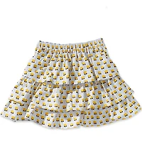 A Loves A Big Girls Tiered Block Print Skirt
