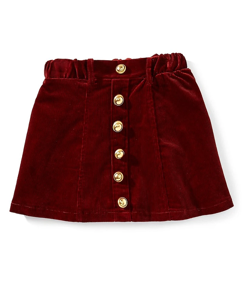 A Loves A Little Girls Corduroy A-Line Flocked Skirt