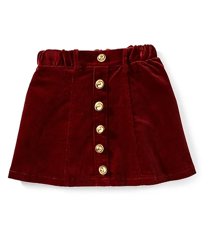 A Loves A Little Girls Corduroy A-Line Flocked Skirt