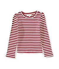 A Loves A Little Girls Long Sleeve Striped T-Shirt