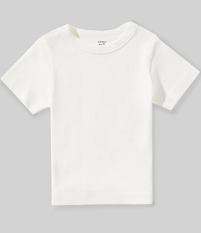 A Loves A Little Girls Ribbed Knit Short Sleeve T-Shirt