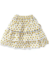 A Loves A Little Girls Tiered Ruffle Block Print A-Line Skirt
