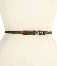 ADA 0.5#double; Arden Python Embossed Leather Belt