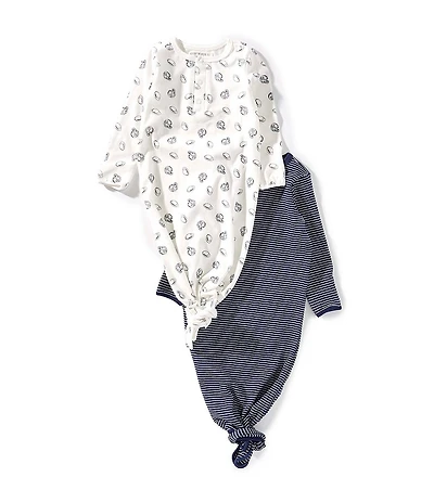 Adventurewear 360 Baby Boys 2-Pack Football Knotted Gown