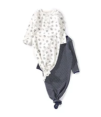 Adventurewear 360 Baby Boys 2-Pack Football Knotted Gown