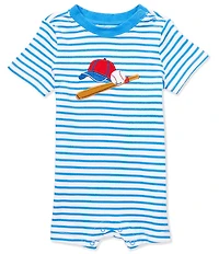 Adventurewear 360 Baby Boys Baseball Applique Short Sleeve Shortall