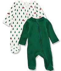 Adventurewear 360 Baby Boys Christmas Trees Footie Coverall Set
