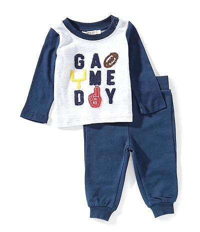 Adventurewear 360 Baby Boys Knit Game Day Long Sleeve Crew Neck Top & Pants 2-Piece Set