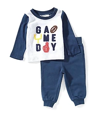 Adventurewear 360 Baby Boys Knit Game Day Long Sleeve Crew Neck Top & Pants 2-Piece Set