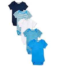 Adventurewear 360 Baby Boys Knit Printed Cotton 5-Pack Bodysuits