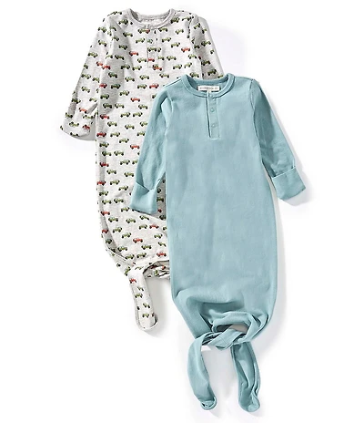 Adventurewear 360 Baby Boys Knotted Jeep Gown 2-Pack Set