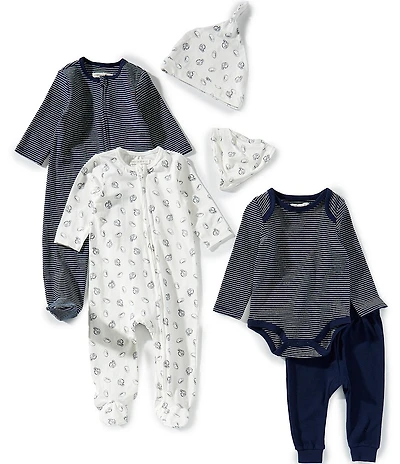 Adventurewear 360 Baby Boys Long Sleeve Football 7-Piece Layette Set