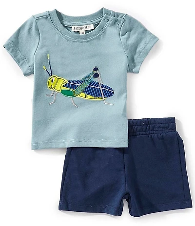 Adventurewear 360 Baby Boys Grasshopper Short Sleeve T-Shirt & Shorts Set