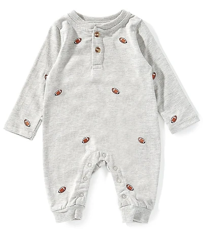 Adventurewear 360 Baby Boys Schiffli Embroidered Football Romper