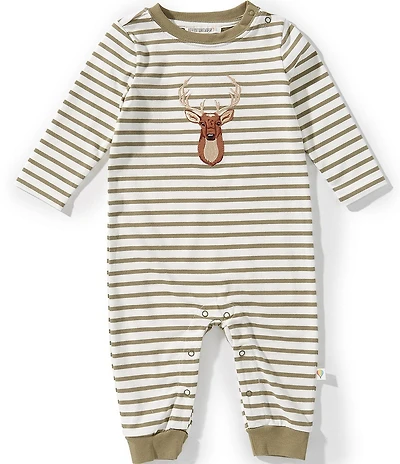 Adventurewear 360 Baby Boys Stripe Long Sleeve Deer Romper