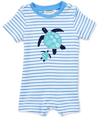 Adventurewear 360 Baby Boys Short Sleeve Turtle Applique Shortall
