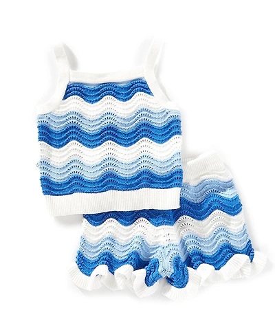 Adventurewear 360 Baby Girls Sleeveless Tank Top & Crochet Shorts Set